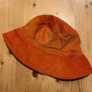 Orange cord bucket hat